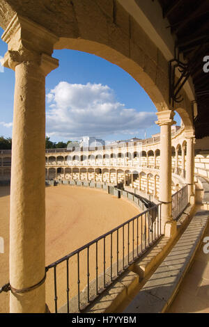 Vecchio bullring in Ronda, Andalusia, Spagna, Europa Foto Stock