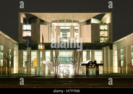 Bundeskanzleramt Cancelleria federale nel quartiere governativo, Berlino Foto Stock