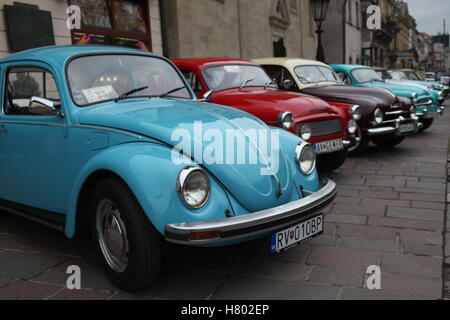 Veteran Cars espone a Cassovia retrò mostra nel centro storico della città di Kosice, la Slovacchia. Foto Stock