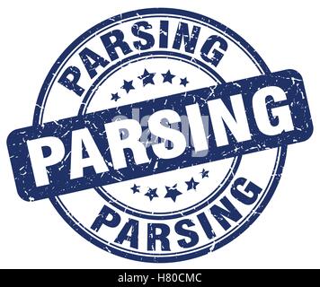 L'analisi di blu timbro grunge Illustrazione Vettoriale