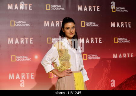 Roma, Italia. 08 Nov, 2016. Attrice italiana Barbara Ronchi durante il tappeto rosso del premier di Marte, la più grande produzione mai realizzata da National Geographic Credit: Matteo Nardone/Pacific Press/Alamy Live News Foto Stock