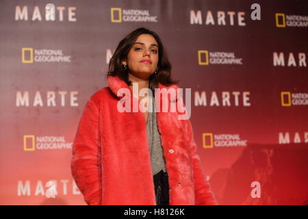 Roma, Italia. 08 Nov, 2016. Attrice italiana Margherita Vicario durante il tappeto rosso del premier di Marte, la più grande produzione mai realizzata da National Geographic Credit: Matteo Nardone/Pacific Press/Alamy Live News Foto Stock