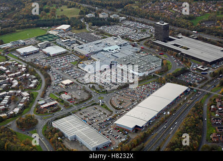 Vista aerea di Washington County Durham centro città e gallerie Shopping Centre, Tyne & Wear, Regno Unito Foto Stock