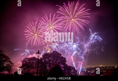 Alexander Palace su Guy Fawkes notte London REGNO UNITO Foto Stock