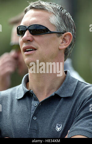 GARY LINEKER . OPEN DI GOLF MUIRFIELD GOLF SCOZIA 21 Luglio 2002 Foto Stock