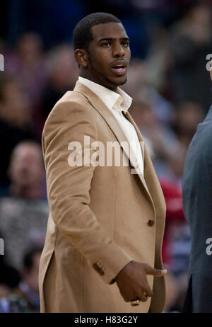 Novembre 29, 2009; Sacramento, CA, Stati Uniti d'America; New Orleans Hornets guard Chris Paul (3) durante il quarto trimestre contro i Sacramento Kings di arco Arena. Sacramento sconfitto New Orleans 112-96. Foto Stock