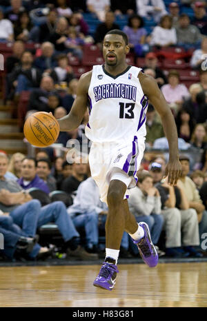 Febbraio 28, 2010; Sacramento, CA, Stati Uniti d'America; Sacramento Kings guard Tireke Evans (13) durante il secondo trimestre contro i Los Angeles Clippers di arco Arena. Sacramento sconfitto Los Angeles 97-92. Foto Stock