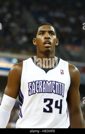 Novembre 1, 2010; Sacramento, CA, Stati Uniti d'America; i Sacramento Kings center Jason Thompson (34) durante il secondo trimestre contro il Toronto Raptors ad arco Arena. Il Re ha sconfitto i rapaci 111-108. Foto Stock