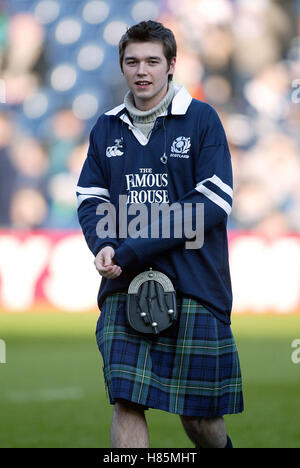 DAVID SNEDDON SCOZIA V IRLANDA SEI NAZIONI MURRAYFIELD EDIMBURGO 16 Febbraio 2003 Foto Stock