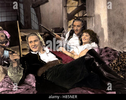 Unter Piratenflagge, (capitano sangue) USA 1935, Regie: Michael Curtiz, Errol Flynn (RE), Stichwort: Pistolen Foto Stock