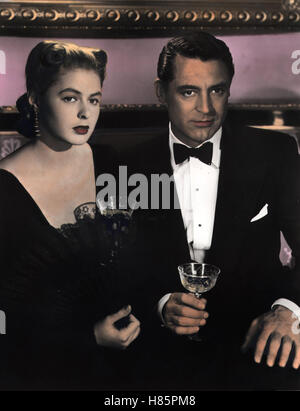 Berüchtigt, (famigerato) USA 1946, Regie: Alfred Hitchcock, Ingrid Bergman, Cary Grant, Stichwort: Glas Foto Stock