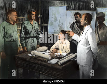 Der detenute von sull isola di Mindanao, (AMERICAN GUERRIGLIA NELLE FILIPPINE) USA 1950, Regie: Fritz Lang, TOM EWELL (li), Tyrone Power (2.vl) Foto Stock