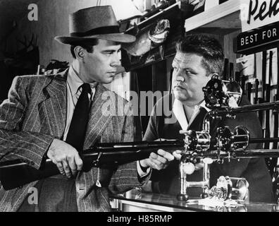 Stadt im Würgegriff, (CAPTIVE CITY) USA 1952 s/w, Regie: Robert Wise, JOHN FORSYTHE (li), Stichwort: Waffe, Gewehr Foto Stock