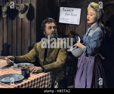 Eine Braut für sieben Brüder, (Sette Spose per Sette Fratelli) USA 1954, Regie: Stanley Donen, Howard Keel, JANE POWELL, Stichwort: Tisch, Mahlzeit Foto Stock