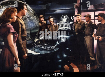 Allarme Weltall im, (PIANETA PROIBITO) USA 1955, Regie: Fred McLeod Wilcox, ANNE FRANCIS (li), Leslie Nielsen (2.vl), Stichwort: Roboter Foto Stock