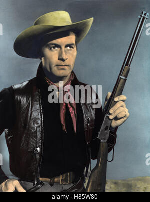 Die Würfel sind gefallen, (Pistola duello a Durango) USA 1957, Regie: Sidney Salkow, GEORGE MONTGOMERY, Stichwort: Cowboy, Gewehr, Waffe Foto Stock