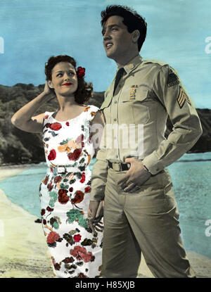 Blaues Hawaii, (BLUE HAWAII) USA 1961, Regie: Norman Taurog, JOAN BLACKMAN, ELVIS PRESLEY, Stichwort: Strand, Soldat, uniforme Foto Stock