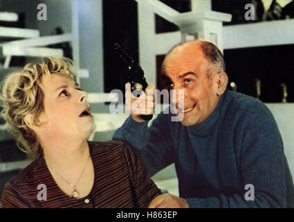 Hasch mich, ich bin der Mörder, (JO) F 1971, Regie: Jean Girault, CHRISTIANE MULLER, LOUIS DE FUNES, Stichwort: Revolver, Waffe Foto Stock