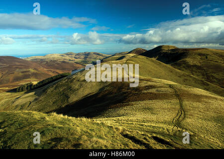 Oriente Kip e Scotti Legge da ovest Kip, Pentland Hills, Pentland Hills Regional Park, Lothian Foto Stock