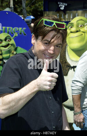 MIKE MYERS Shrek 4-D'attrazione PREMIERE gli Universal Studios di Los Angeles USA 10 Maggio 2003 Foto Stock