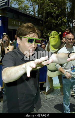 MIKE MYERS Shrek 4-D'attrazione PREMIERE gli Universal Studios di Los Angeles USA 10 Maggio 2003 Foto Stock