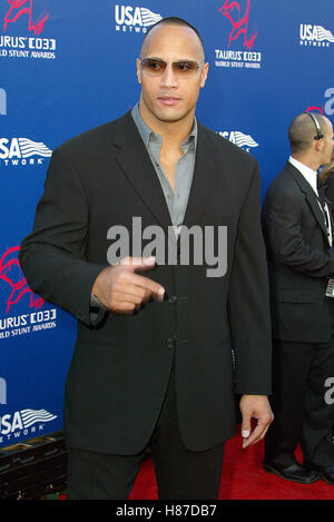 DWAYNE JOHNSON (aka The Rock) 3RD WORLD STUNT AWARDS Paramount Studios di Hollywood LOS ANGELES STATI UNITI D'AMERICA 01 giugno 2003 Foto Stock