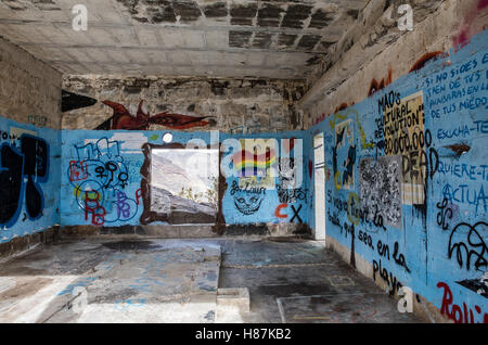 Graffiti in corrispondenza del punto di vista di Las Teresitas (Tenerife - Spagna) Foto Stock