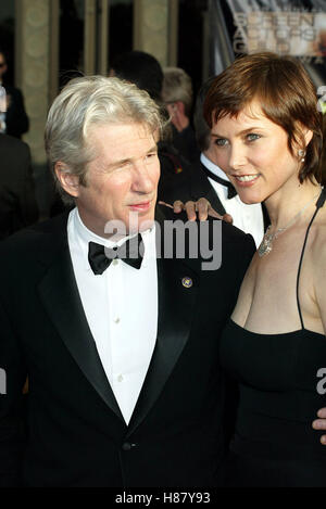 RICHARD GERE E CAREY LOWELL 9TH Screen Actors Guild AWARDS ARRIVI Shrine Auditorium di Los Angeles USA 09 Marzo 2003 Foto Stock