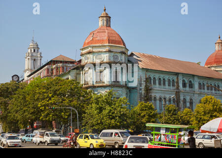 Custom House, Strand Road, Yangon, Myanmar Foto Stock