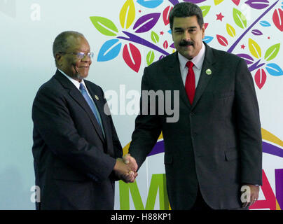 Porlamar, Venezuela. Settembre 17th, 2016: Sibusiso Dlamini, Primo Ministro del Regno dello Swaziland e del Venezuela Foto Stock