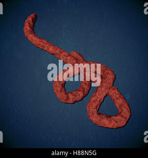 Abstract il rendering di un virus ebola in sangue umano Foto Stock