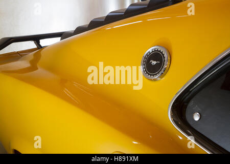 Dettaglio di un giallo 1969 Mustang Fastback 63A Foto Stock