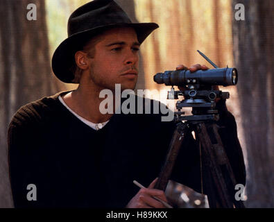 Sieben Jahre in Tibet, (SETTE ANNI IN TIBET) USA 1997, Regie: Jean-Jacques Annaud, BRAD PITT, Stichwort: Vermessung, Hut Foto Stock