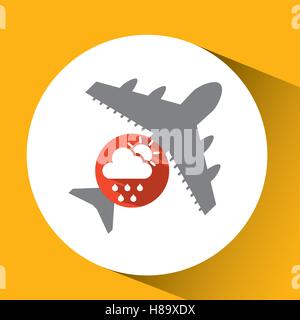 In aereo. previsioni meteo pioggia sun icona illustrazione vettoriale EPS 10 Illustrazione Vettoriale