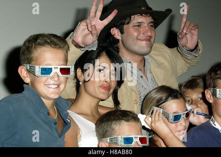 SALMA HAYEK & ROBERT RODRIGUEZ SPY KIDS 3D lo screening per il 60ESIMO FESTIVAL DEL CINEMA DI VENEZIA Italia 28 Agosto 2003 Foto Stock