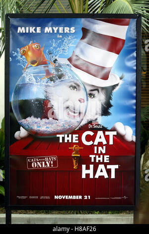 Il DR. SEUSS' il gatto nel cappello DR. SEUSS' il gatto nel cappello CITYWALK UNIVERSAL STUDIOS LA USA 09 Novembre 2003 Foto Stock