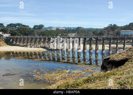 Wesley Chesbro Pudding Creek traliccio in MacKerricher stato Parco Fort Bragg, Mendocino County, California Foto Stock