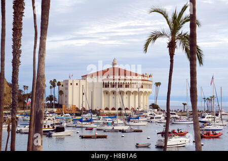 L'Avalon Ballroom / Casinò sull isola Catalina al largo della costa della California del Sud Foto Stock