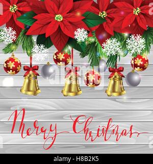 Decorazione di Natale alberi sempreverdi Illustrazione Vettoriale