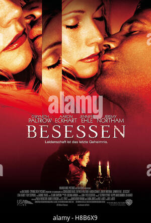 Besessen, (possesso) USA 2002, Regie: Neil LaBute, Gwyneth Paltrow, Aaron Eckhart, Stichwort: Plakat Foto Stock