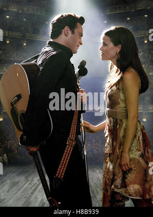 A piedi la linea, (A PIEDI LA LINEA) USA 2005, Regie: James Mangold, Joaquin Phoenix, Reese Witherspoon, Chiave: Musiker, Gitarre, Bühne, Scheinwerferlicht Foto Stock