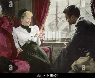 Breve einer Unbekannten (LETTERA DA UNA DONNA SCONOSCIUTA) USA 1948 s/w, Regie: Max Ophüls, JOAN FONTAINE, LOUIS JOURDAN, Chiave: Zugabteil, Fahrgäste, Reisebekanntschaft, flirt, Rose, Foto Stock