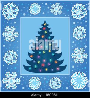 Composizione di Natale greeting card 4 - eps10 illustrazione vettoriale. Illustrazione Vettoriale