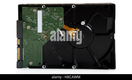 La superficie del disco rigido closeup ripristino hard disk file Salva record media server hardware Foto Stock