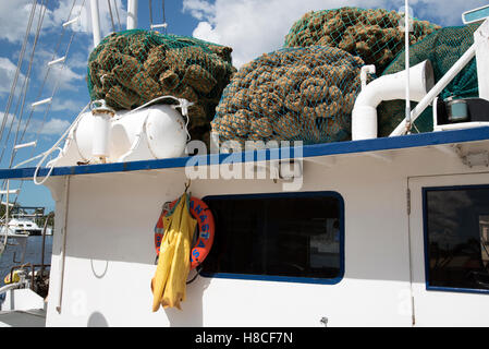 Tarpon Springs Florida USA un 'spongers' imbarcazione utilizzata nelle immersioni per industria delle spugne Foto Stock