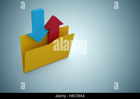 Immagine composita della cartella con segni di freccia Foto Stock