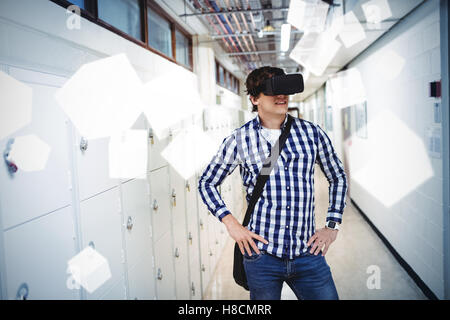 Immagine composita di generati digitalmente i cubetti di grigio floating Foto Stock