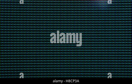 Macro colpo di schermo CRT con rosso e blu dots. Foto Stock