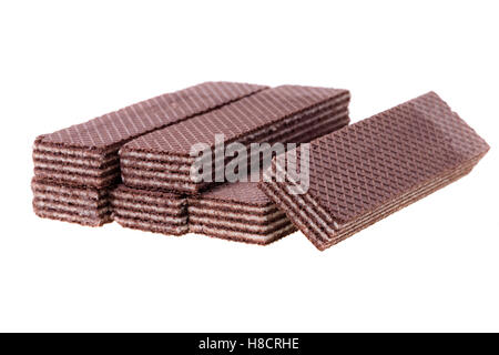 Cialde di cioccolato, isolato Foto Stock