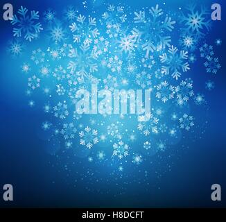 Illustrazione Vettoriale. Abstract Natale sfondo fiocchi di neve. EPS10 Illustrazione Vettoriale